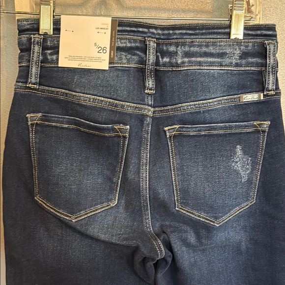 NWT KanCan Women's High Rise Bellbottom Flare Jeans in Dark Blue - Picture 5 of 12